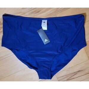 Adidas High Waisted Bikini Bottom NWT Womens 3X Blue Swim